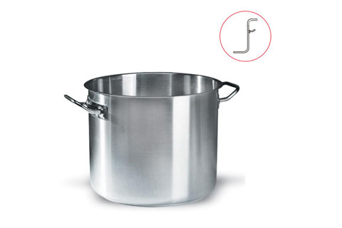 Classic Stainless Steel StockPot Commercial , Shallow Body 3-Ply Clad Bottom
