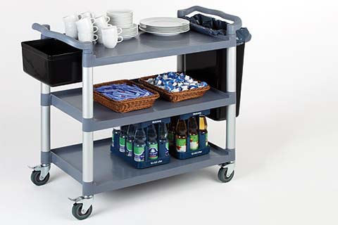 3 tier plastic trolley