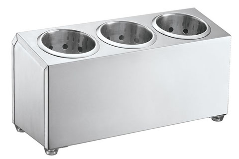 3 hole stainless steel flatware holder