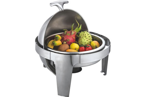 stainless steel round roll top chafing dish