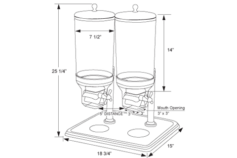 single section cereal dispenser