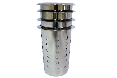 stainless steel flatware caddy