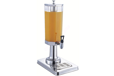 Juice Dispenser, Made of Stainless Steel and Polycarbonate