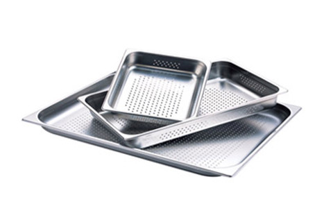 Stainless steel gastronorm perforated pan
