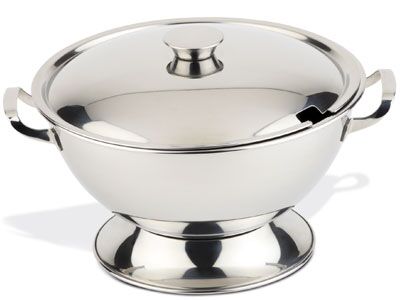 stainless steel soup tureen