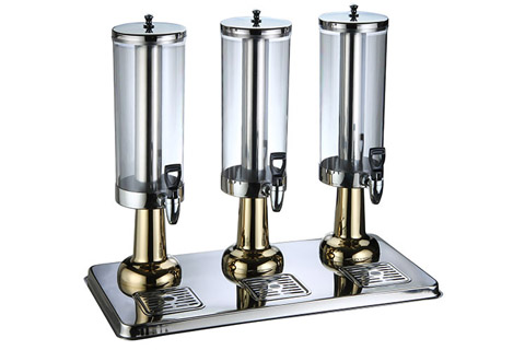 Juice Dispenser, Made of Stainless Steel and Polycarbonate