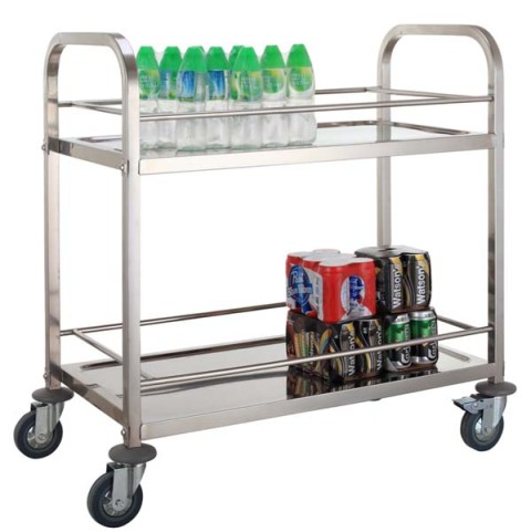 2 tier square tube beverage trolley