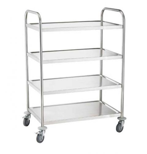 4 Tier round tube serving trolley