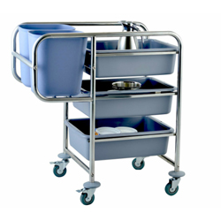 Dish Collecting Chrome Frame Trolley