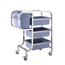 dish collecting square tube trolley